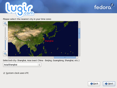 安装 Fedora 12，选择时区[图]