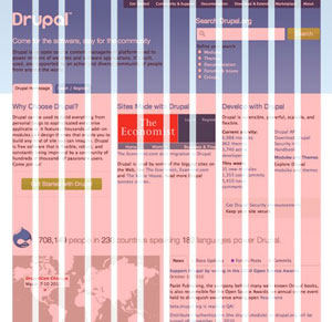 Drupal 应用960gs 的12列布局方式