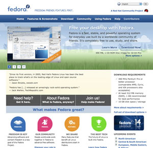 Fedora 首页布局